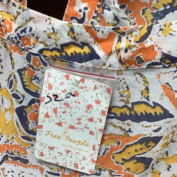 NWT Free People Sun Print Cut Out Dress Size Medium - Picture 7 of 11